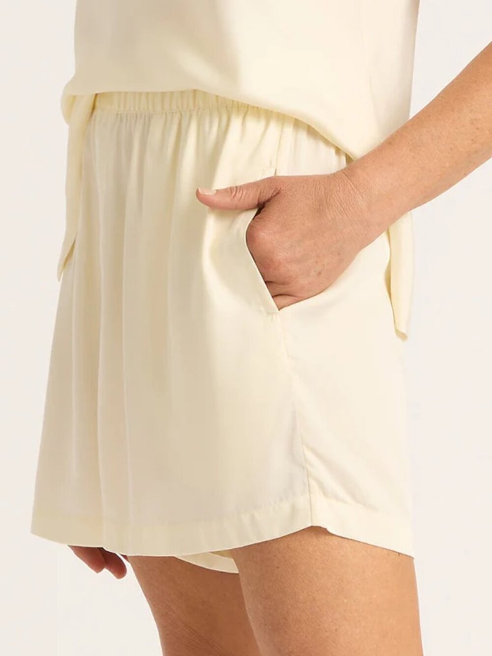 NWT Boody Vegan Silk Pajama Shorts Pearl